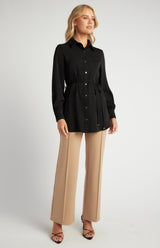 Agnes Long Line Top - Black