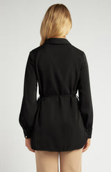 Agnes Long Line Top - Black