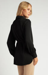 Agnes Long Line Top - Black