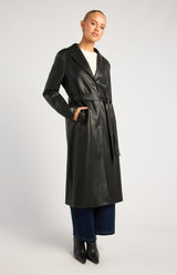 Quinn Longline Coat  - Black