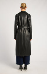 Quinn Longline Coat  - Black