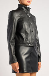 Kat Leather Jacket - Black