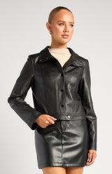 Kat Leather Jacket - Black