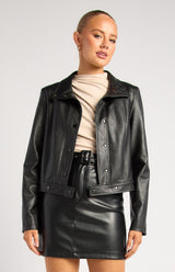 Kat Leather Jacket - Black