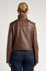 Kat Leather Jacket - Chocolate