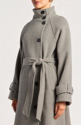 Kenneth Faux Wool Coat - Grey