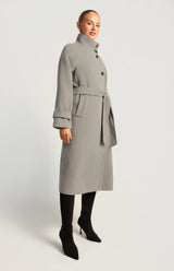 Kenneth Faux Wool Coat - Grey
