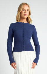 Rubi Knit Top - Navy