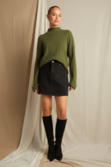 Fresley Knit Top - Olive