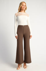 Belinda Boot Cut Pant - Chocolate