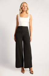 Elle High Waist Pant - Black