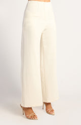 Elle High Waist Pant - White