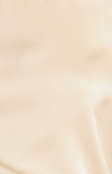 Avery Asymmetric Satin Top - Beige
